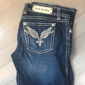 Rock Revival dark wash flare jeans